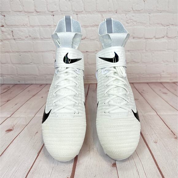 Nike Alpha Menace Elite 2 Flyknit White Football Cleats Mens Size 11 CI1530-100 - Picture 7 of 11